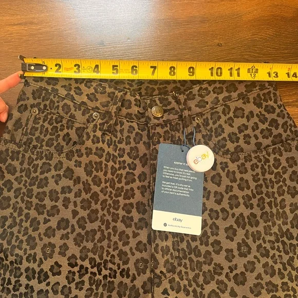 Fendi 1990s Leopard print pants sz 26. - Picture 4 of 6